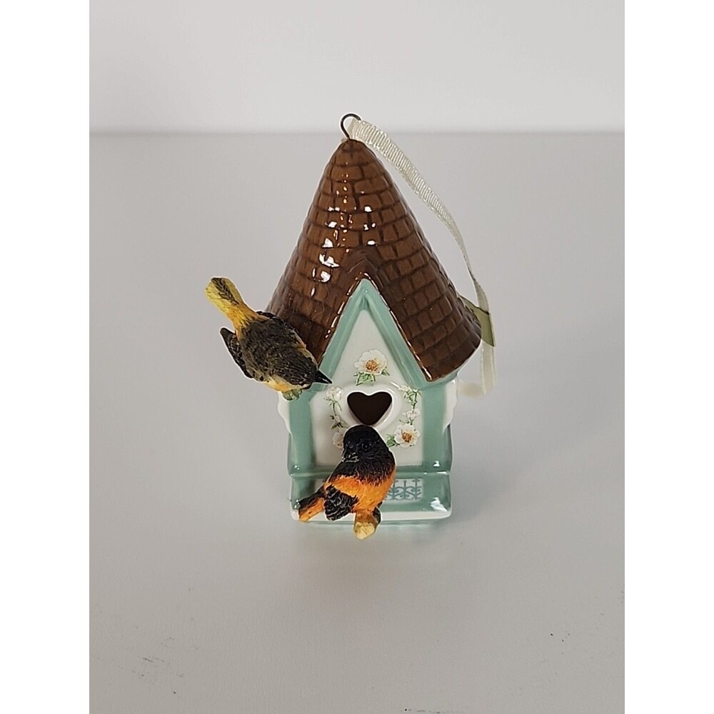 Birdhouse Ornament 2000 Bradford Editions Trail's End  #68568 Porcelain